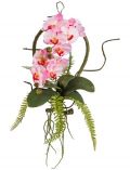 Kunstpflanze Wandhnger Phalaenopsis, Hhe 40 cm, rosa