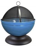 Feuerschale Globe inkl. Funkenschutzhaube, blau