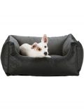 Hunde-Bett Bino, BxL: 80x60 cm, schwarz/grau