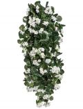 Kunstpflanze Geranien-Hnger, Hhe 120 cm, wei