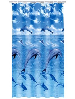 Duschvorhang Delfin, Breite 180 cm
