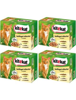 Set: Katzennassfutter Geflgel-Allerlei, 4 Pakete mit je 12 Beuteln  100 g