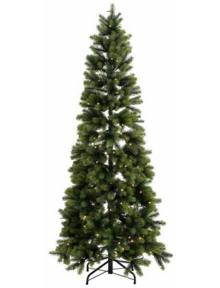 Premium Tannenbaum, schlanke Form, mit LED-Lichterkette