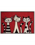 Fumatte, Three Cats, wash+dry by Kleen-Tex, rechteckig, Hhe 9 mm, gedruckt
